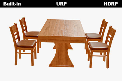 4 Seater Wooden Dining Set 3D Asset