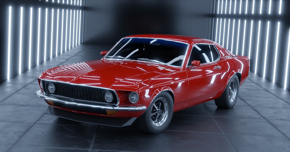 1960s Muscle Car #12 Variant | 3D Land | Unity Asset Store