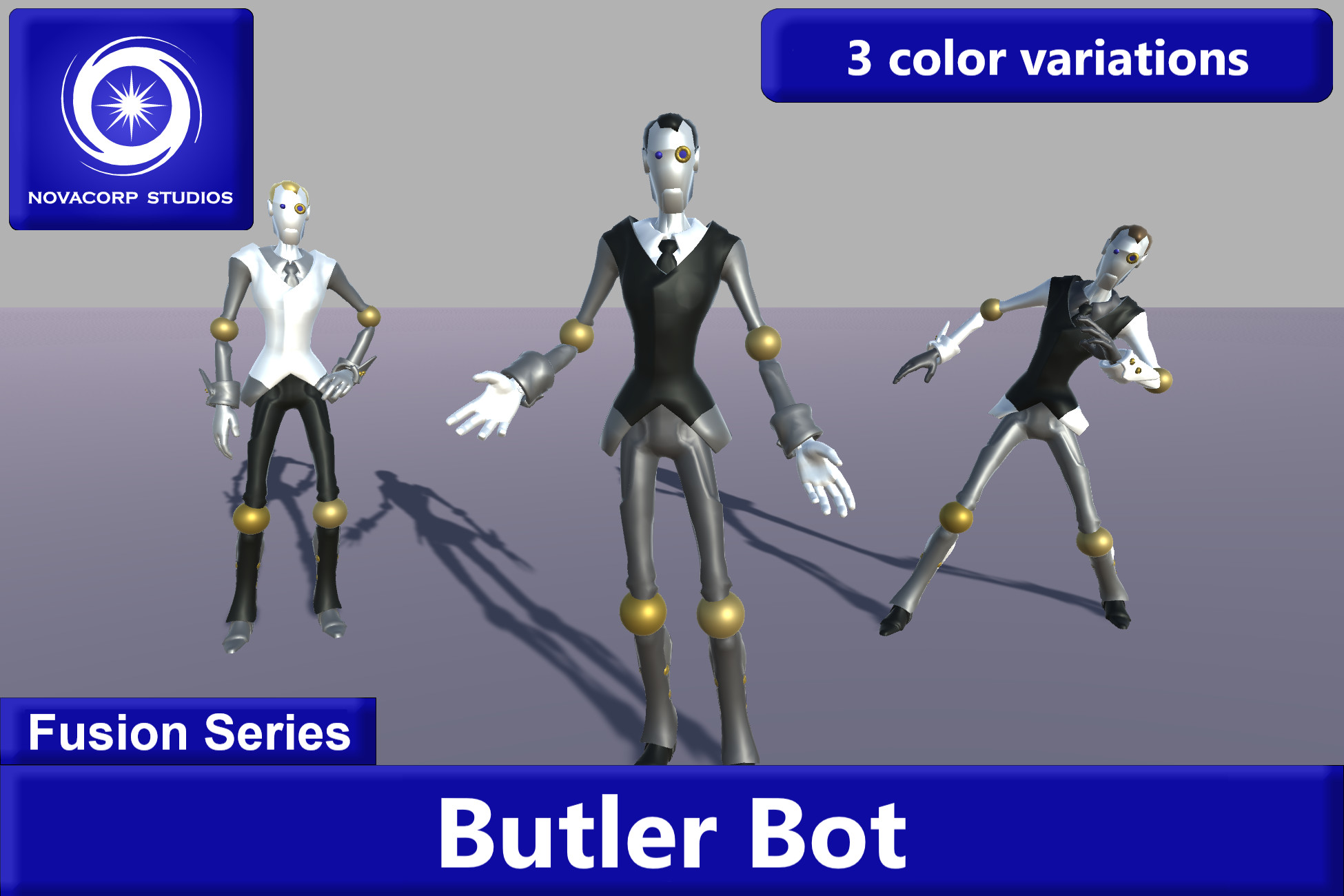 Ii Bot Characters Butler Bot | 3D Characters | Unity Asset Store