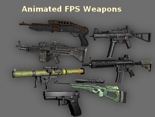 Animated FPS Weapons Pack (Part 1) | 3D Weapons | Unity Asset Store