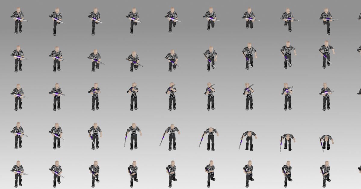 2D Soldier - 8 variations angles | 2D Characters | Unity Asset Store