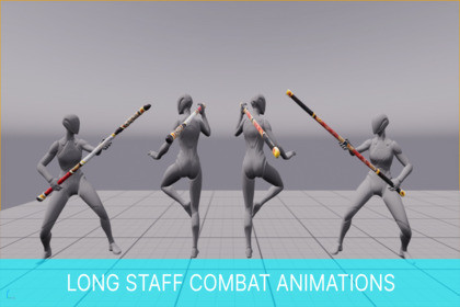 Long Staff Combat Animations