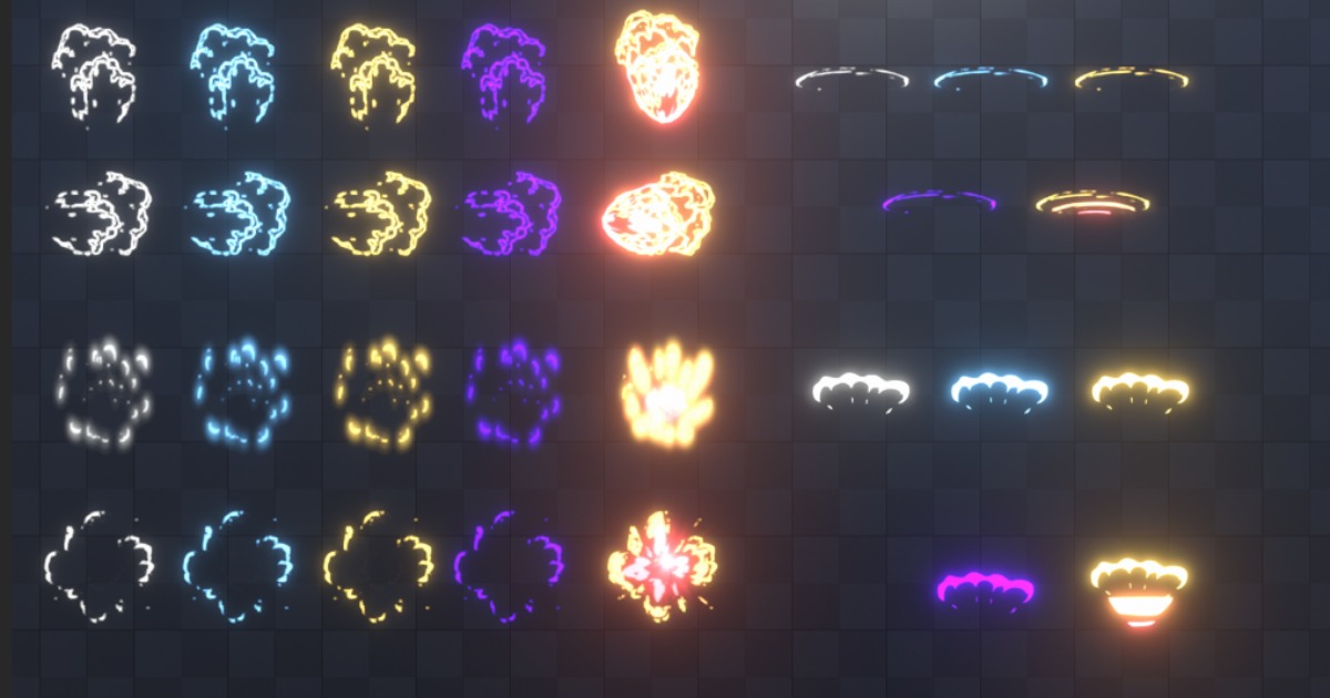 2D Glowing Smoke VFX Package URP | VFX Particles | Unity Asset Store
