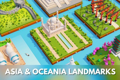 Low Poly Asia & Oceania LandMarks by IGS