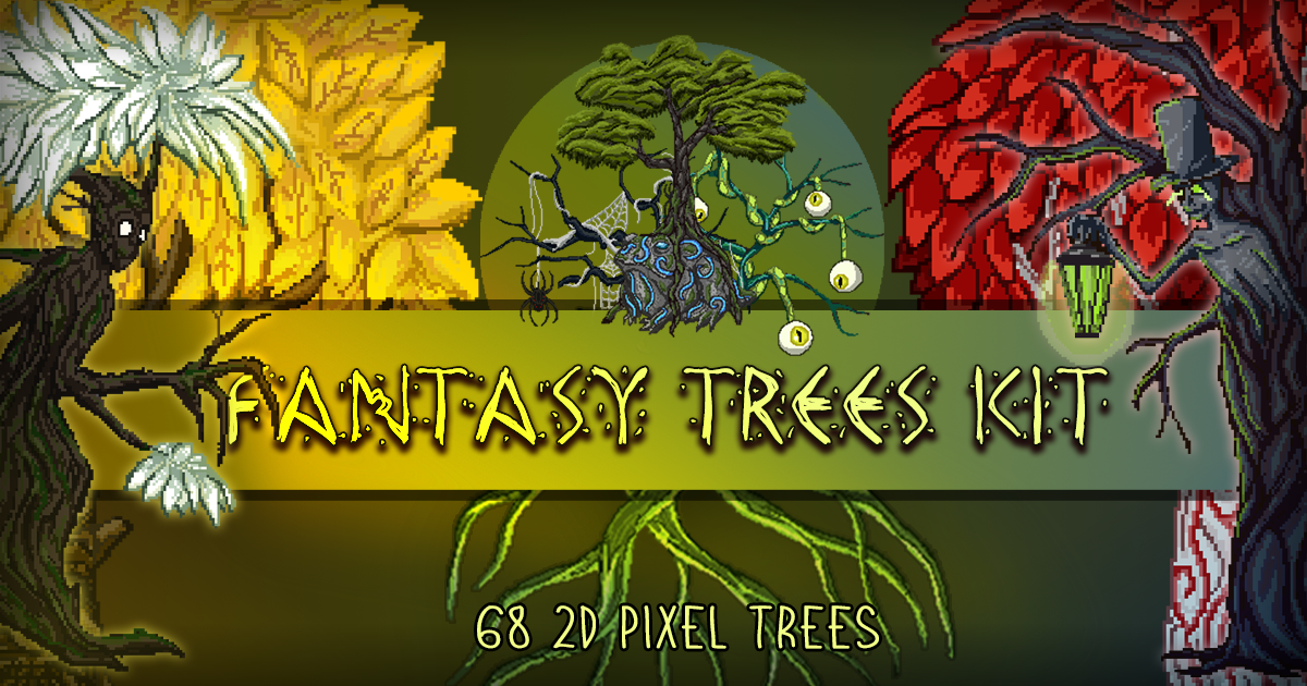 2d Rpg Trees 2D Pixel Fantasy Trees Kit | 2D Nature | Unity Asset Store
