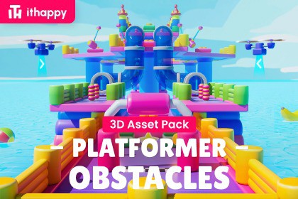 Platformer 2 Obstacles - Low Poly 3D Models Pack
