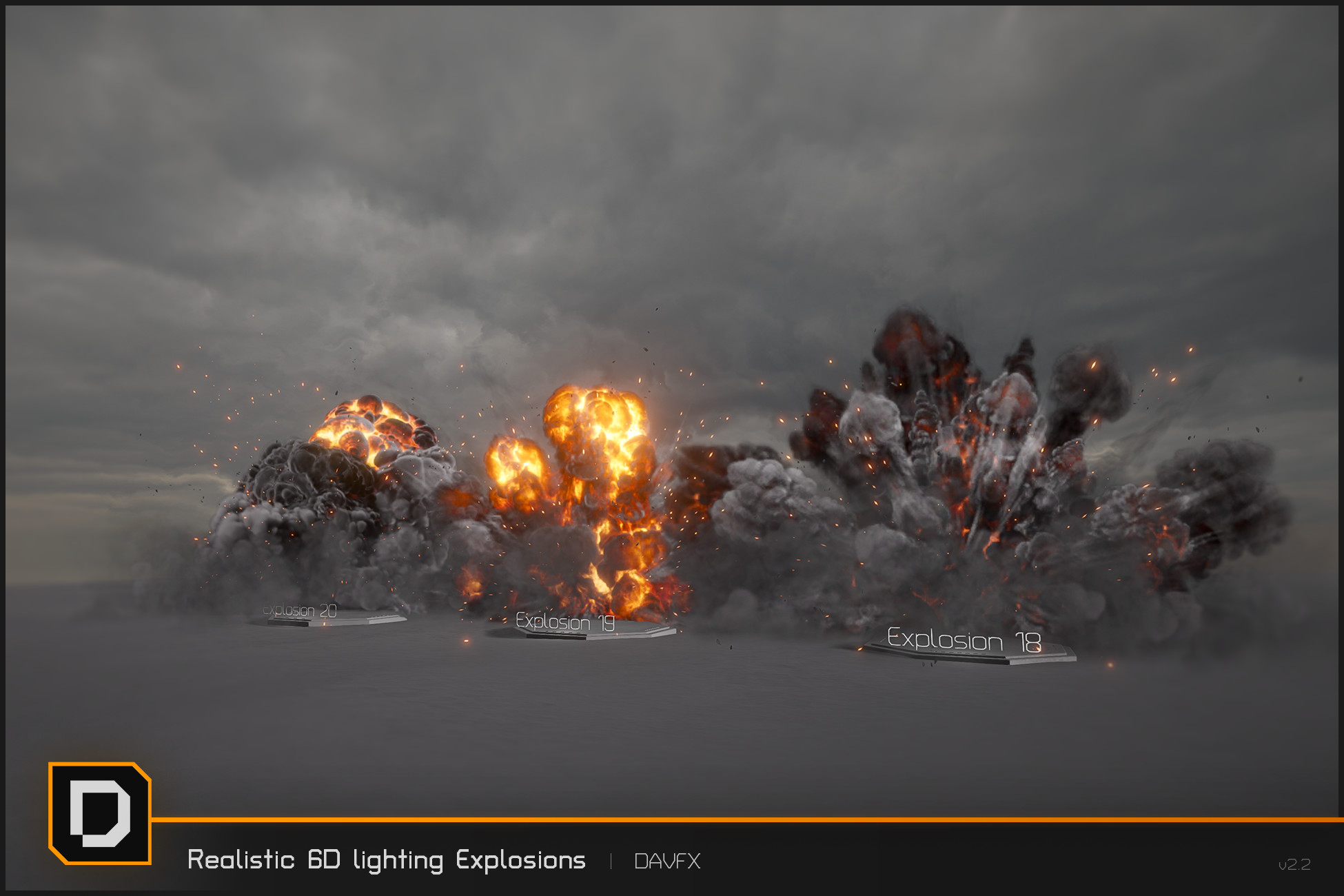 Realistic 6D Lighting Explosions Pack