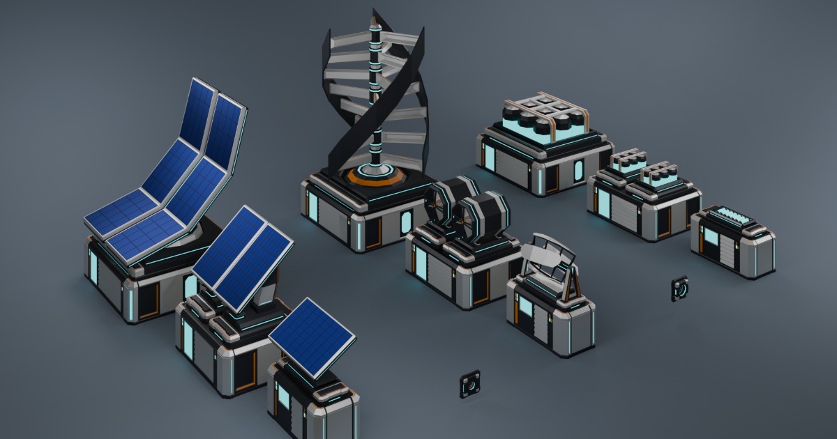 Unity Deployable Energy Low Poly Sci-Fi Energy Production Pack B-003 | 3D Sci-Fi | Unity Asset ...