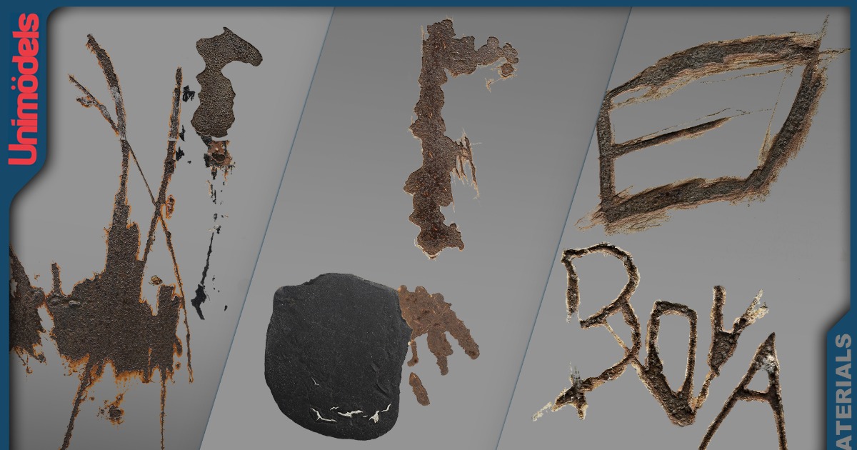 2d Rust Graphics Rust Stain Decal Pack – Add Authentic Weathering to Metal Surfaces Vol ...