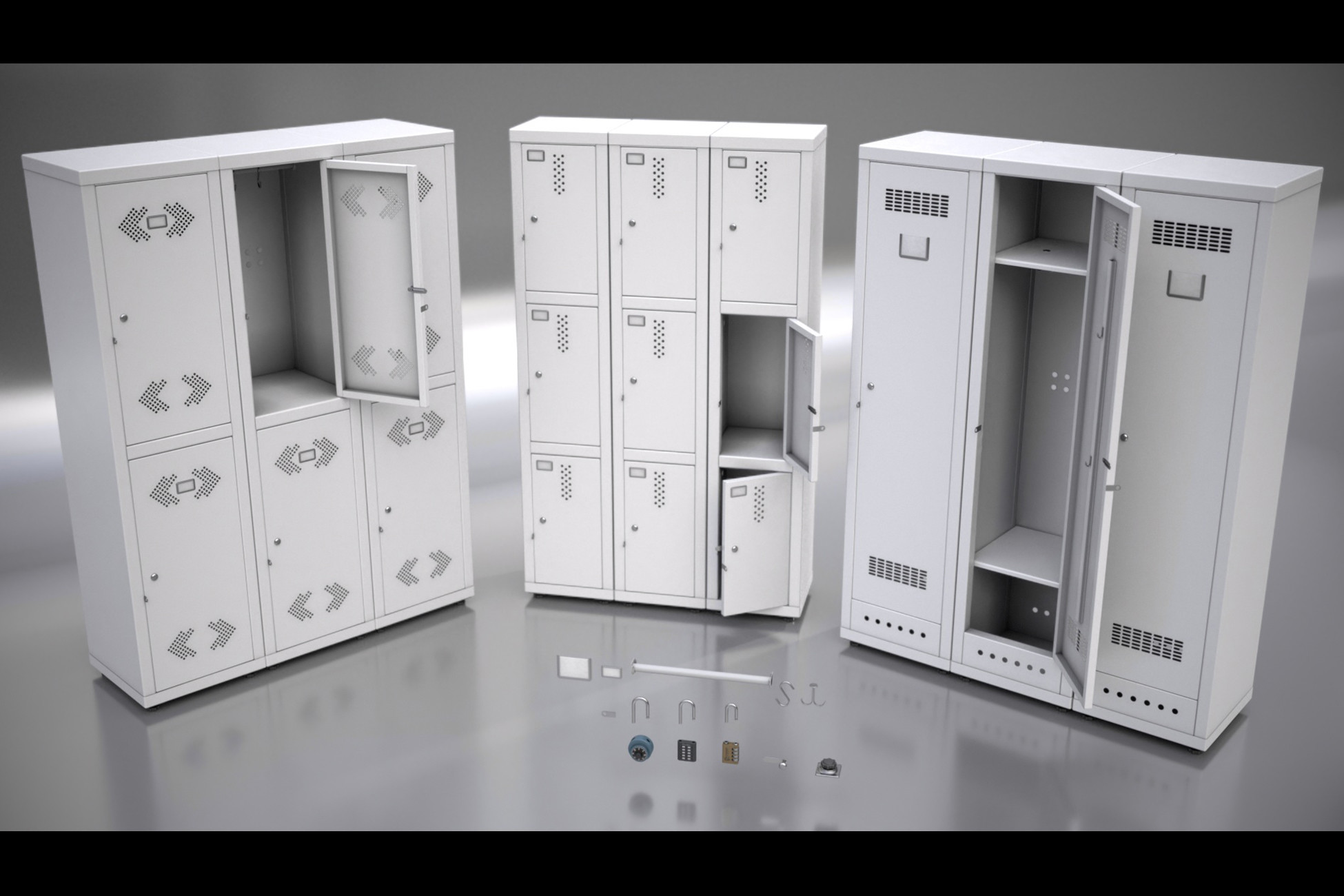 Industrial Locker Set | 3D Props | Unity Asset Store