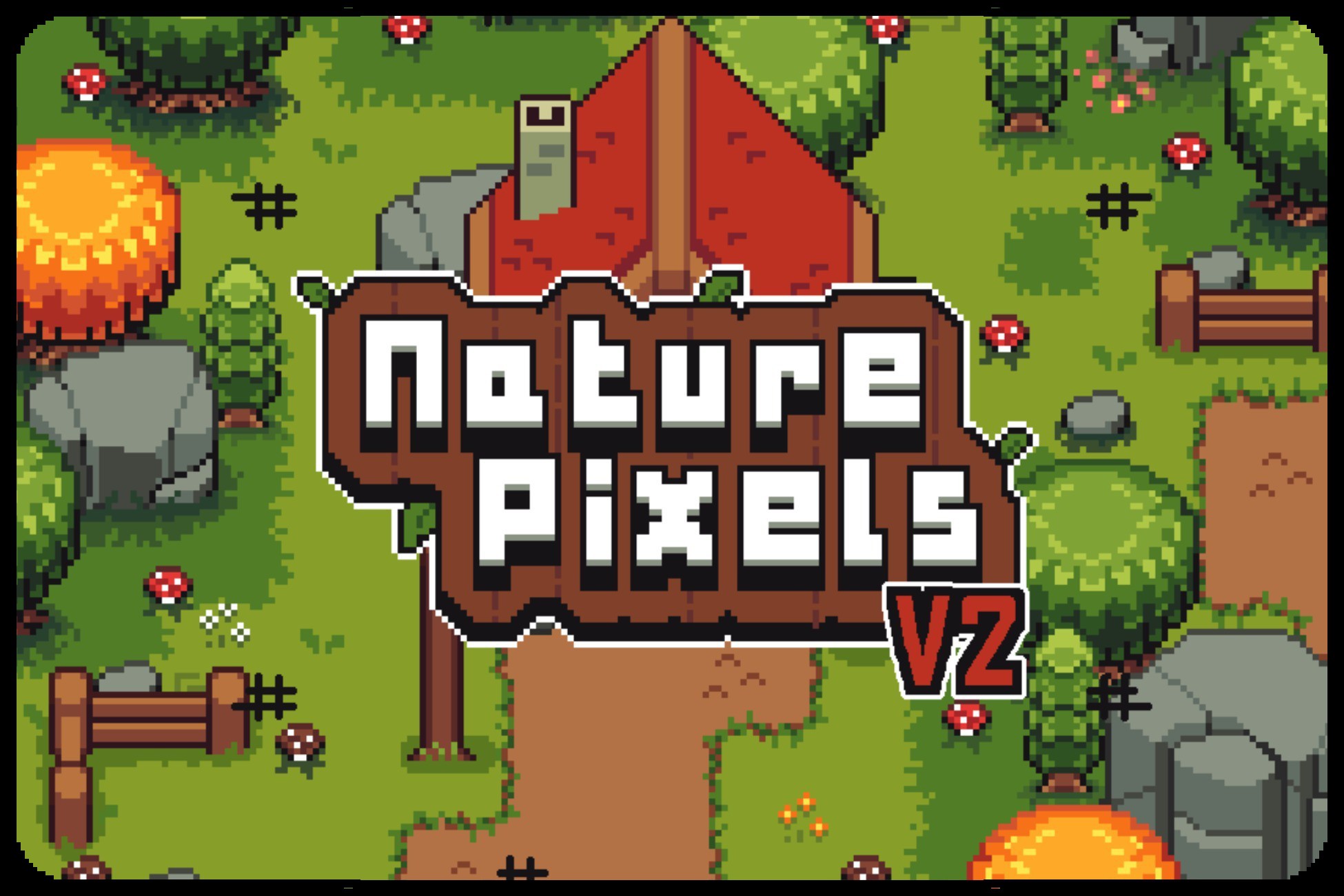 Nature Pixels V2 | Top-down pixel art asset pack | 2D Environments ...
