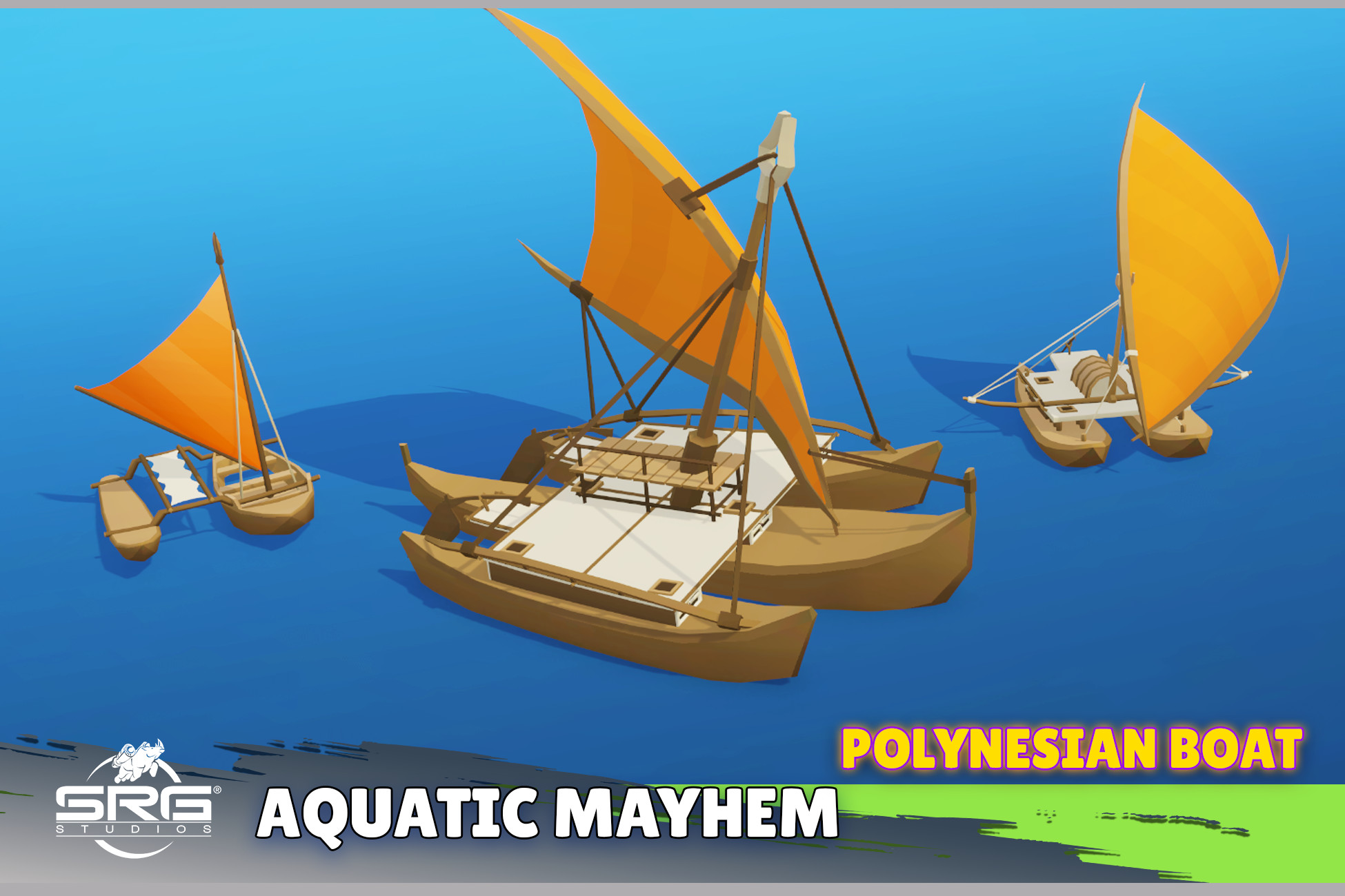Aquatic Mayhem - Polynesian Boat | 3D Sea | Unity Asset Store