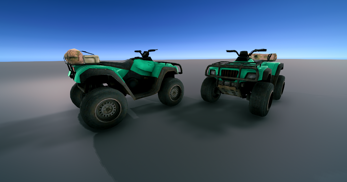 ATV Quad Bike 5 with "Wheel System") 3D Land Unity