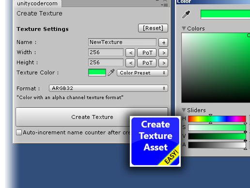 Create Texture Asset | Utilities Tools | Unity Asset Store