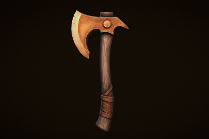 Copper Axe - Game Ready Weapon