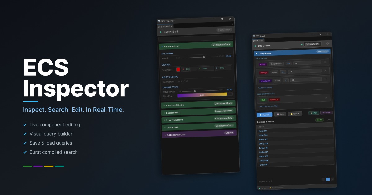 ECS Inspector | 유틸리티 도구 | Unity Asset Store