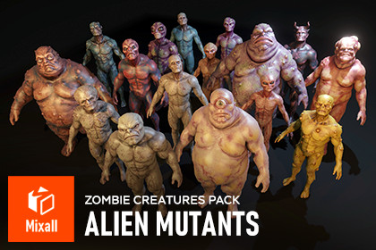 Alien Mutants - Zombie Creatures Pack