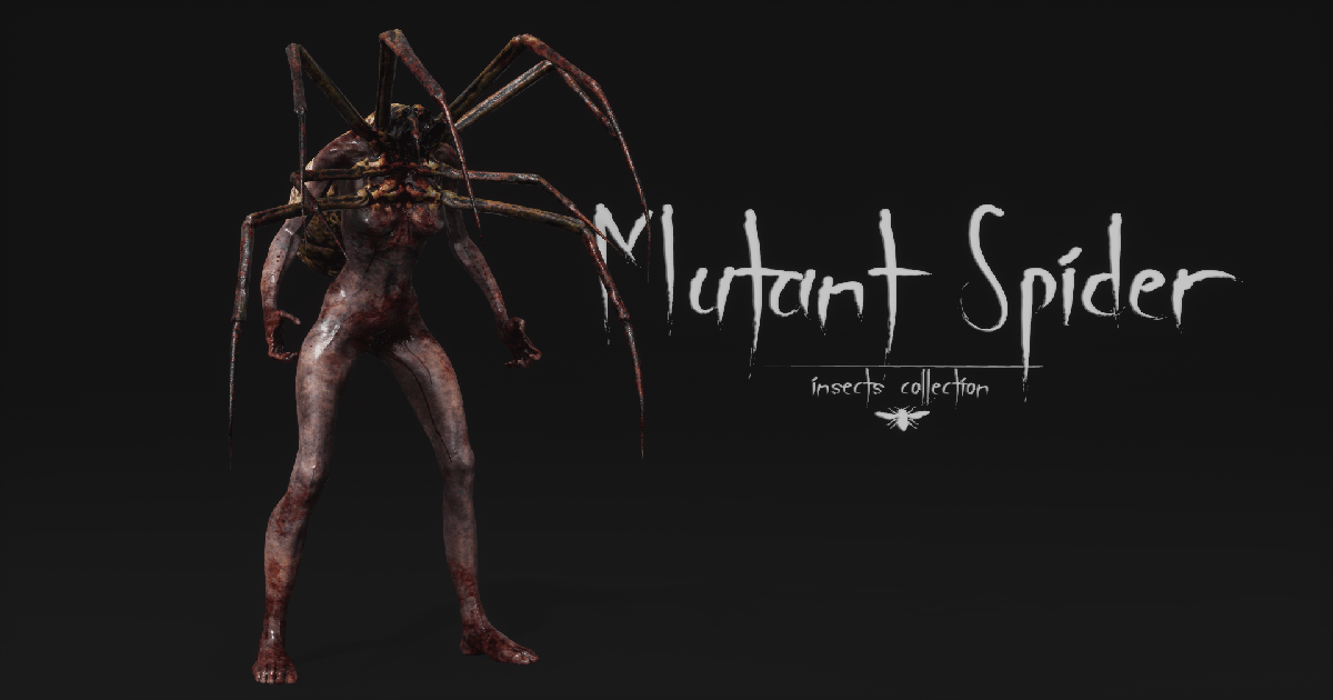 Timesplitters Insect Mutand Mutant Spider - Horror Insects Collection | Characters | Unity Asset Store