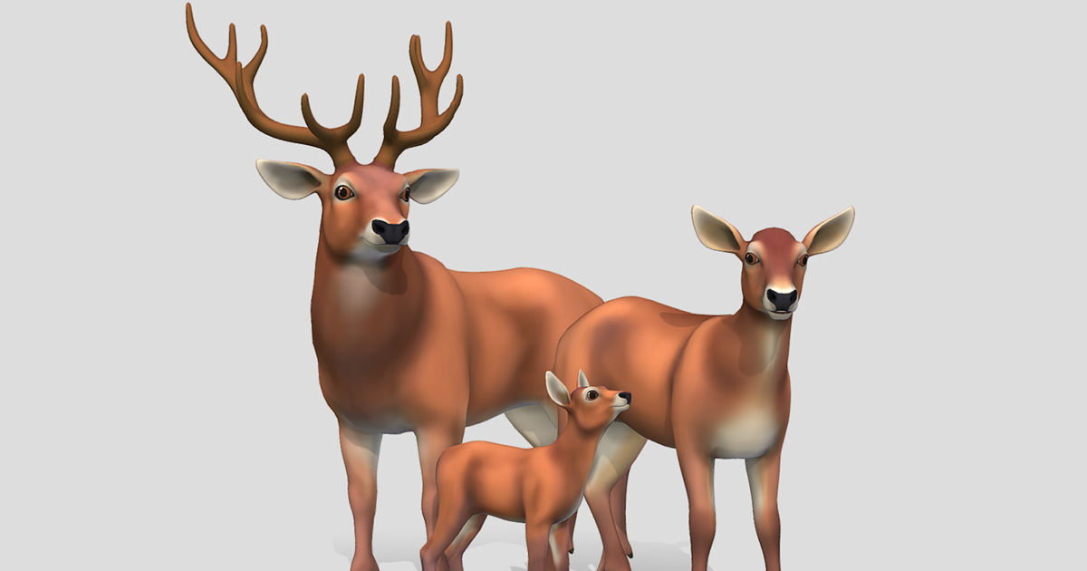 Cartoon - Red Deer | Characters | Unity Asset Store