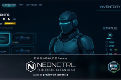 NEONCTRL: Futuristic Clean UI Kit