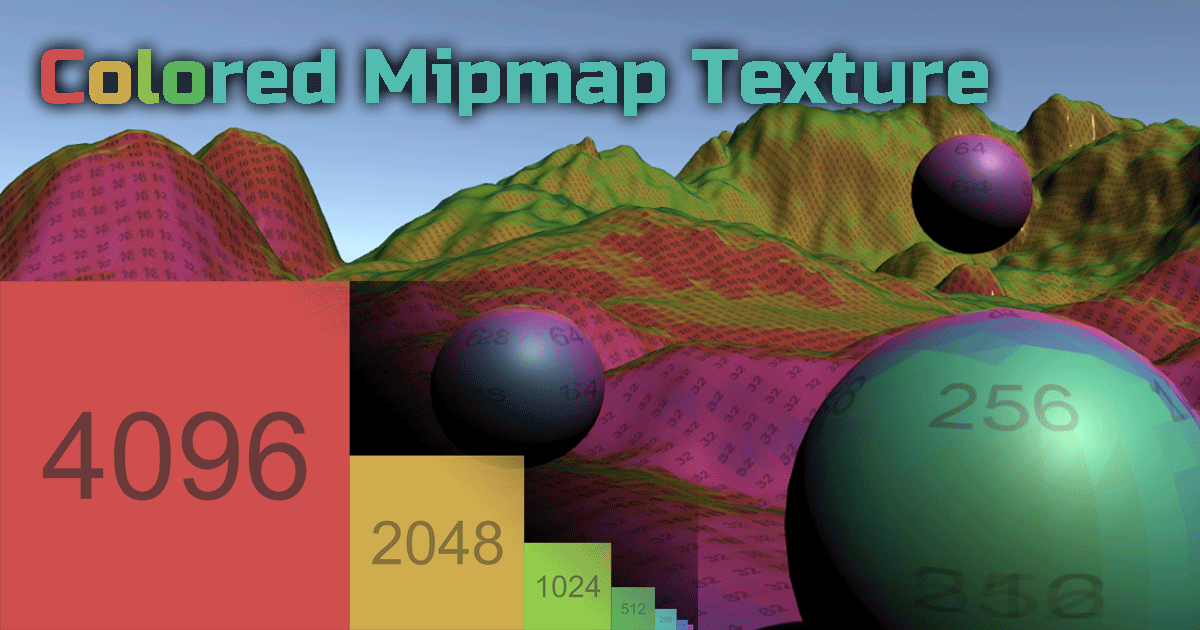 Colored Mipmap Texture - Visualized Checker | 2D Textures & Materials ...