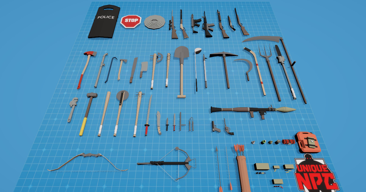 3D Low Poly - Weapons Pack | 3D Guns | Unity Asset Store