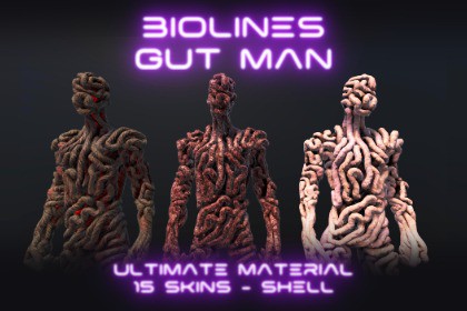 Bio Lines: Gut Man, a Humanoid Character for horror games
