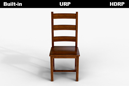 Dark Wood Ladder-Back Chair 3D Model
