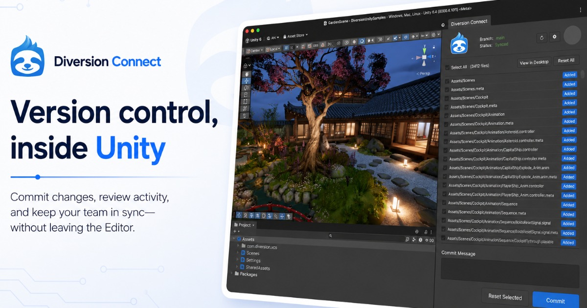 Diversion Connect for Unity | Version Control | Unity Asset Store