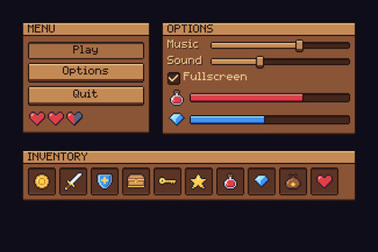 Pixel UI Free - GUI Kit Sampler