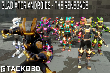 Customizable Android Enemy - Renegade - Gladiator Androids Pack