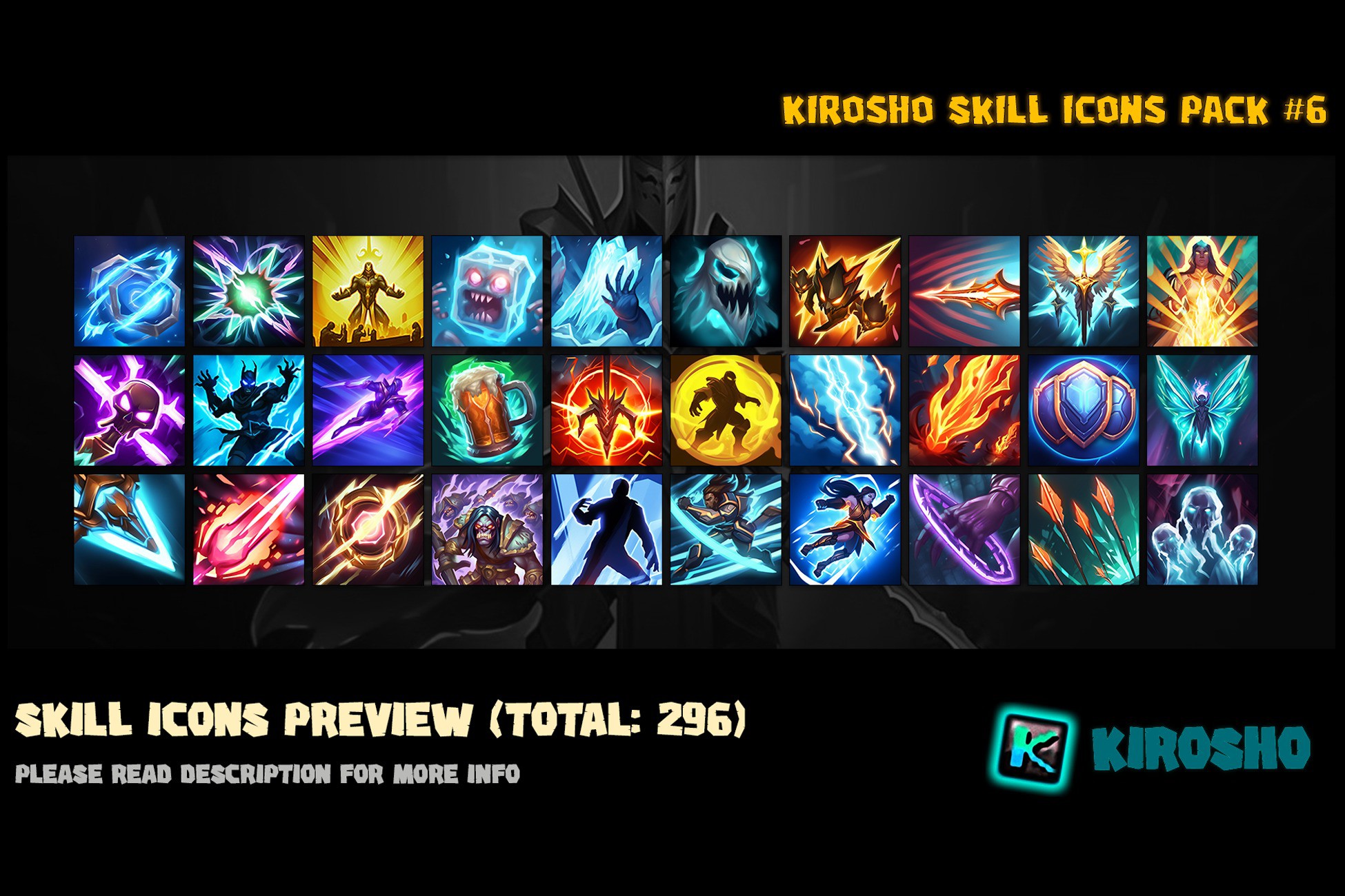 Icon Frame Skill Kirosho Skill Icons Pack #6 | 2D Icons | Unity Asset Store