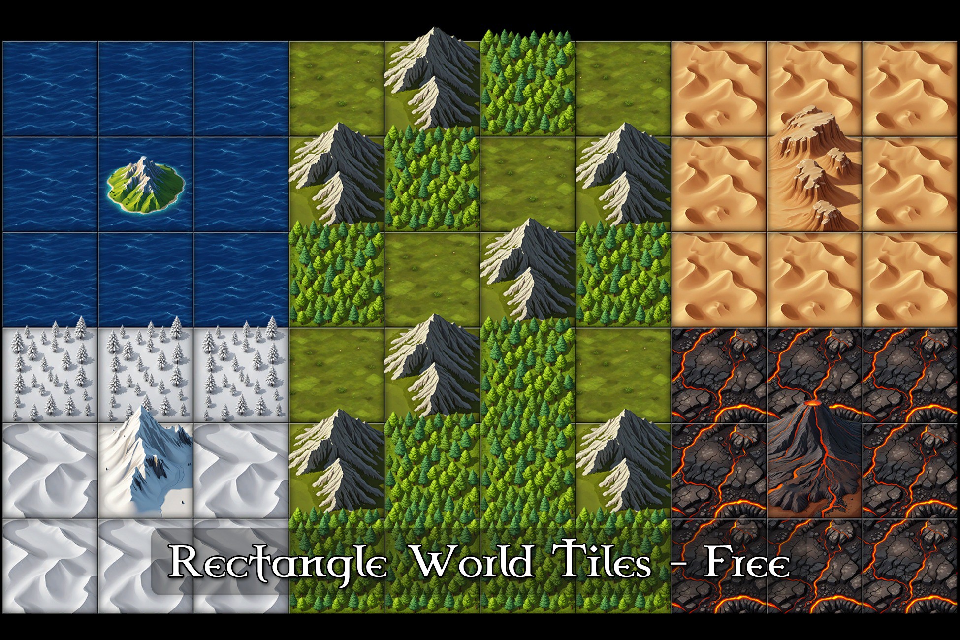 Rectangle World Tiles - Free | 2D Environments | Unity Asset Store