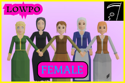 LOWPO: Low Poly Medieval Female Characters Pack