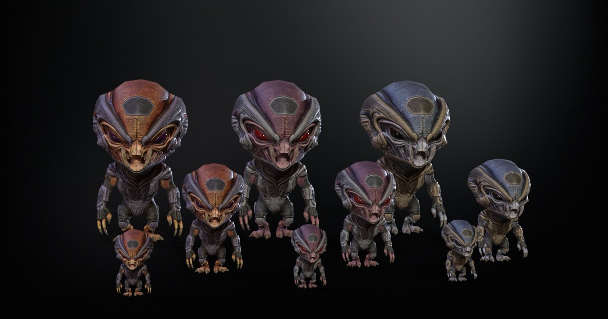 Minimonster6Pack1 | 3D Creatures | Unity Asset Store
