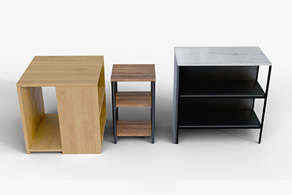 3 Wooden Shelf & Storage Pack 1