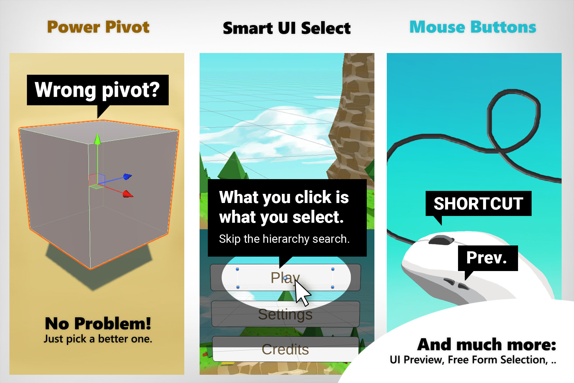 Productivity Tools Bundle v2 - Pivot Editing, UI Selection, Editor ...