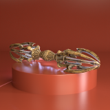 Ancient 9-Pronged Vajra (Gu-go-jeo) with 8-Makara Design