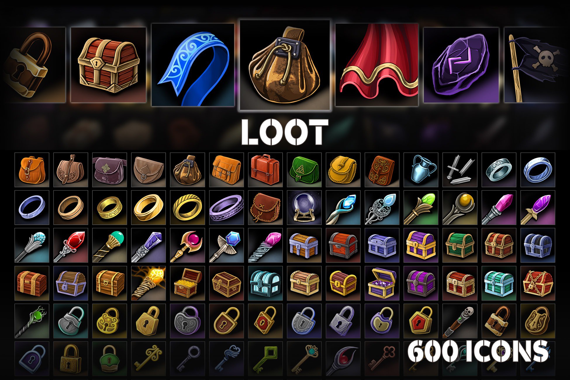 Unity Project Asset Icon Loot - Icons | 2D Icons | Unity Asset Store
