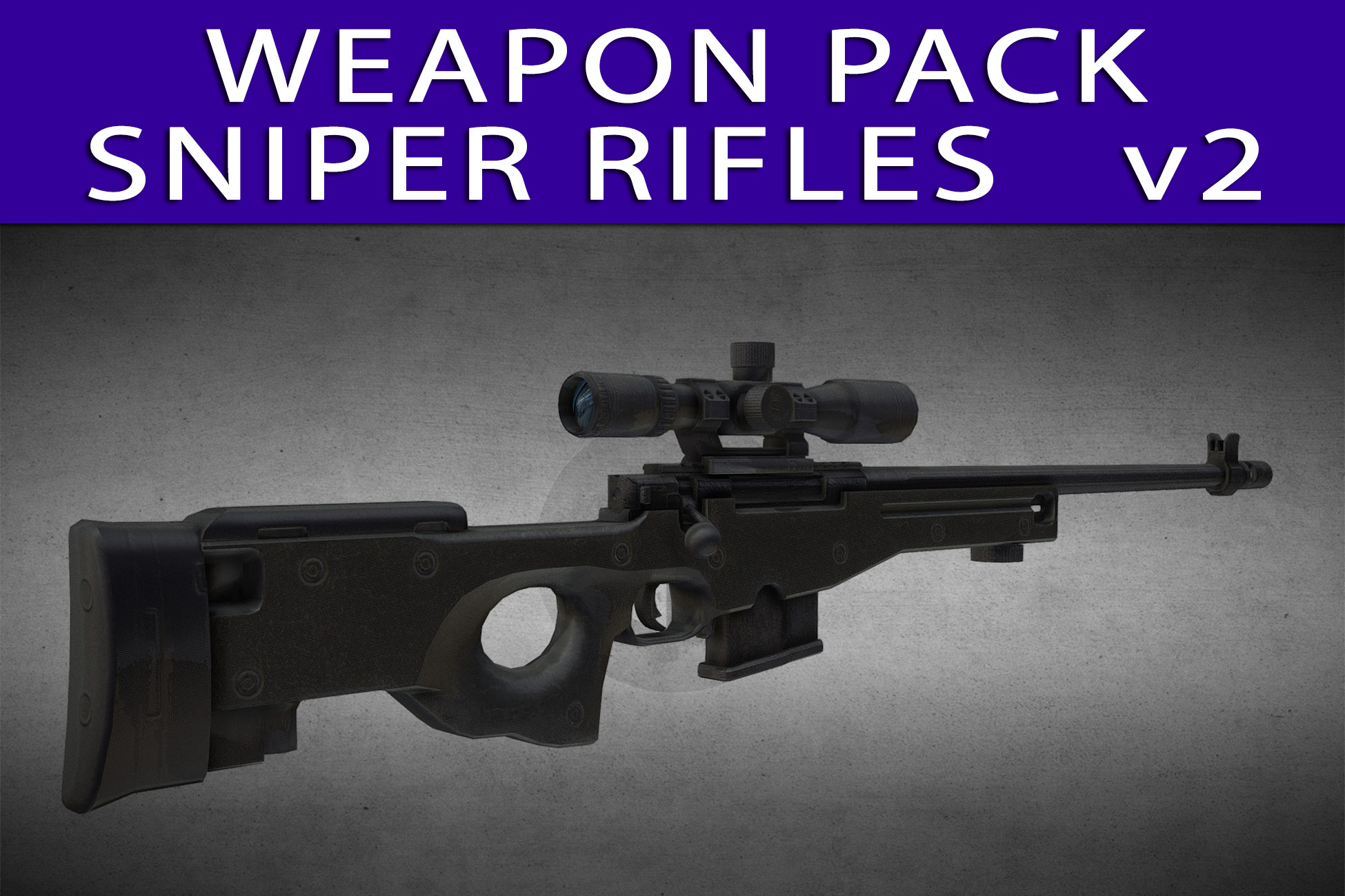 Gun Model 3d Unity Sniper Rifles v2 (Rigged) - Weapon Pack | 3D Weapons | Unity Asset Store