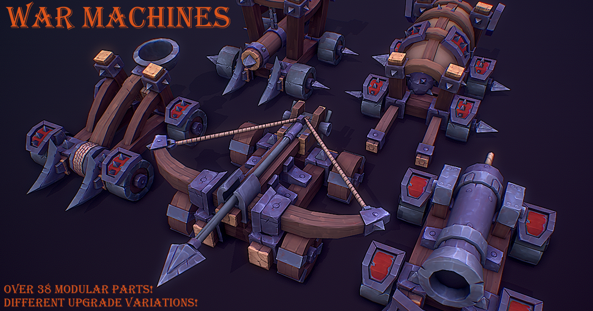 Stylized War Machines | 3D Fantasy | Unity Asset Store
