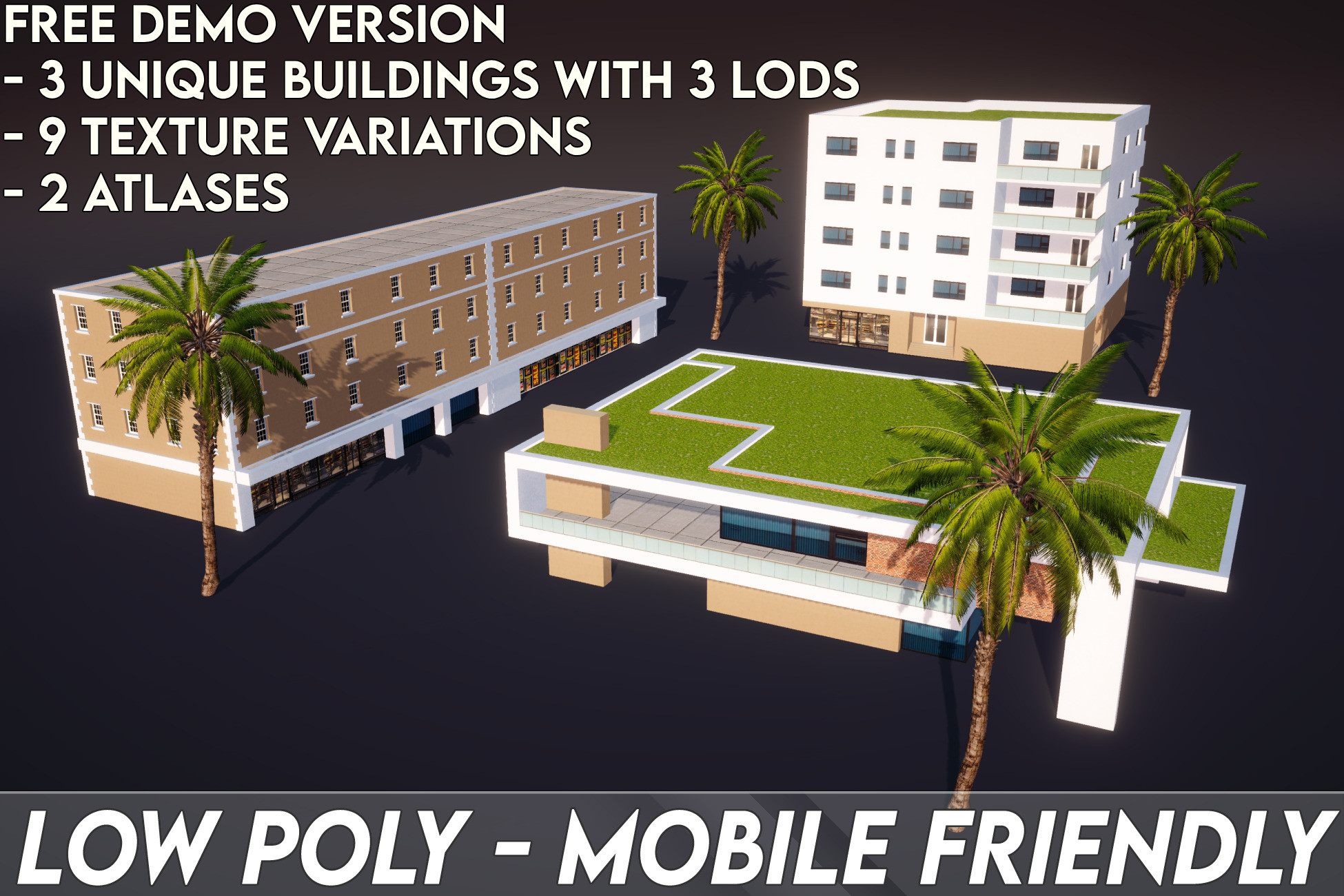 Mobile City - 3 Demo Buildings - 9 Variants