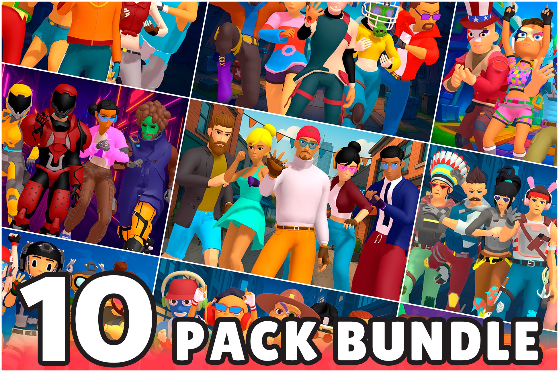 Unity 3d Character Customization Stylized Modular Characters Bundle | 3D Humanoids | Unity Asset Store
