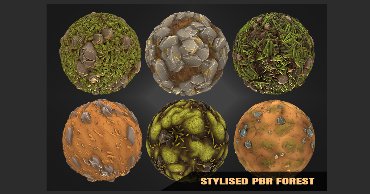Stylized Forest Ground PBR Materials | 2D Textures & Materials | Unity ...