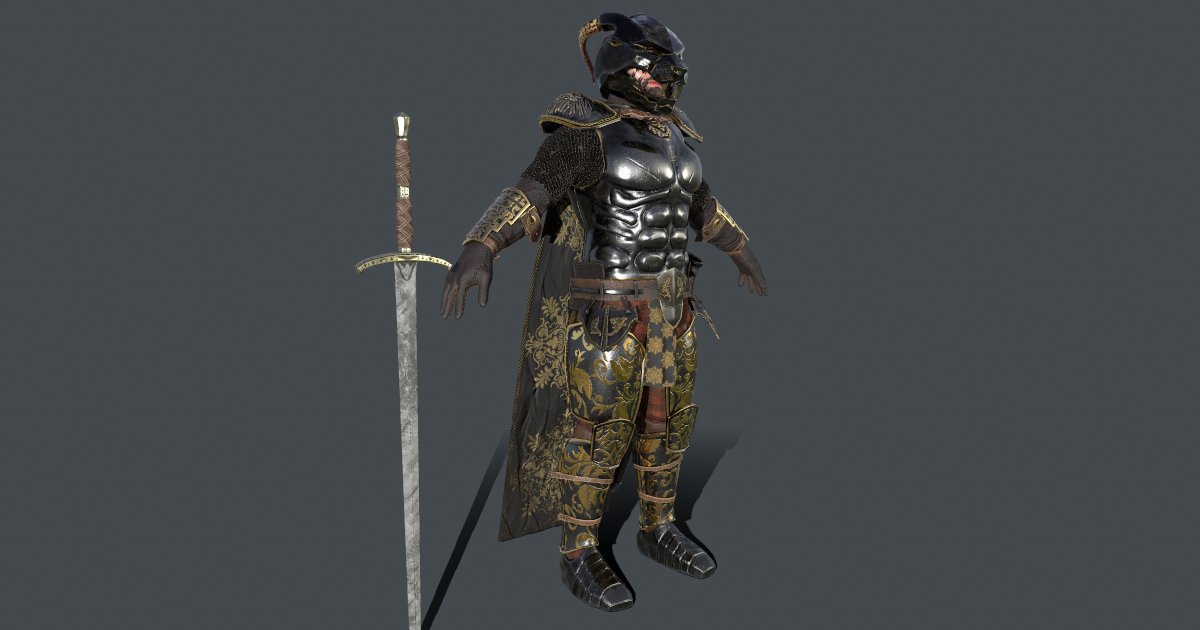 Unity 3d Knight Knight lion edition with sword | 3D Humanoids | Unity Asset Store