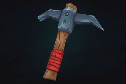 Low Poly Stylized Pickaxe – Hand-Painted Game-Ready 3D Asset