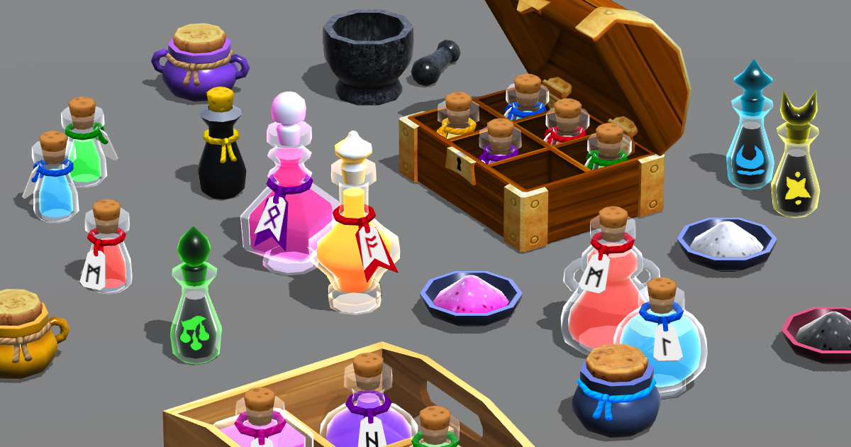 Potion Emporium | 3D Props | Unity Asset Store