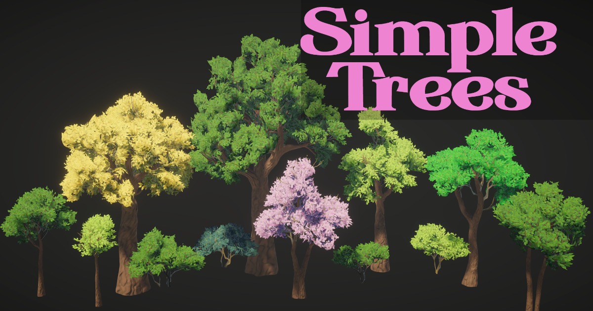 Stylized Simple Trees Pack | 3D Trees | Unity Asset Store