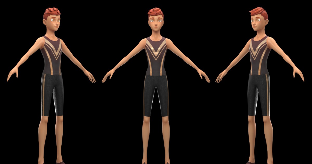 A sporty boy (tall and slender figure) | 3D 캐릭터 | Unity Asset Store