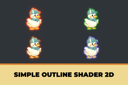 Simple Outline Shader 2D - Shader by Roam Moon